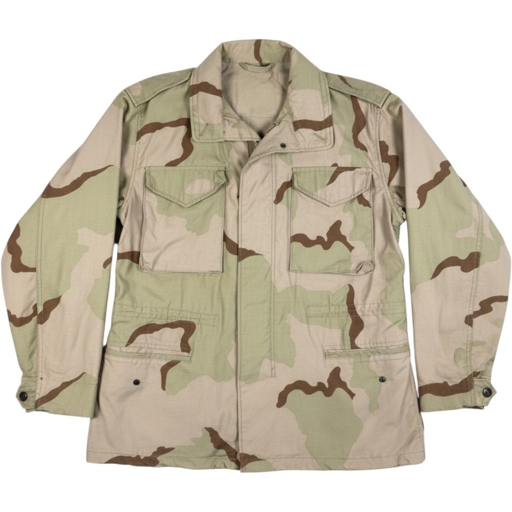 Vintage 90s Isratex M-65 Field Jacket Mens Small Regular Desert Camo Tan
